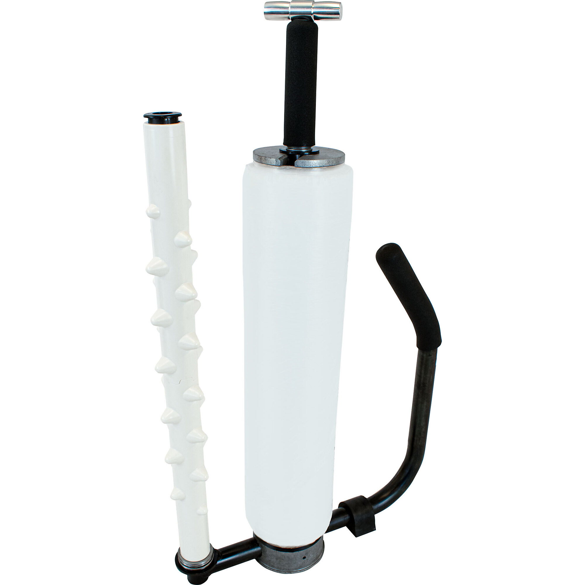 Encore Packaging Bubbleator Cast Film Dispenser — Solid Steel, Ergonomic T-Handle, Adjustable Tension, Model# EP-860